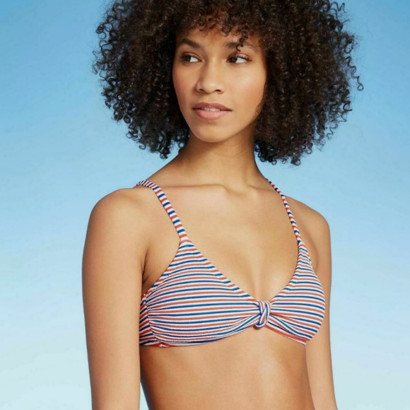 Juniors' Xhiliration Textured Side Knot Bikini set - Picture 11 of 13